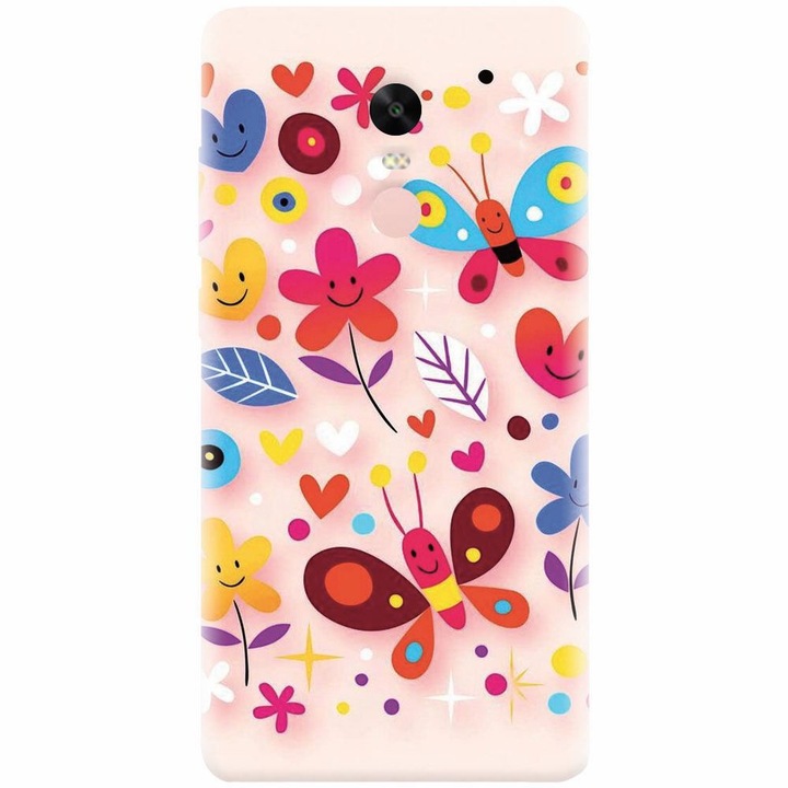 Силиконов калъф за Xiaomi Redmi Note 4, Butterfly 102