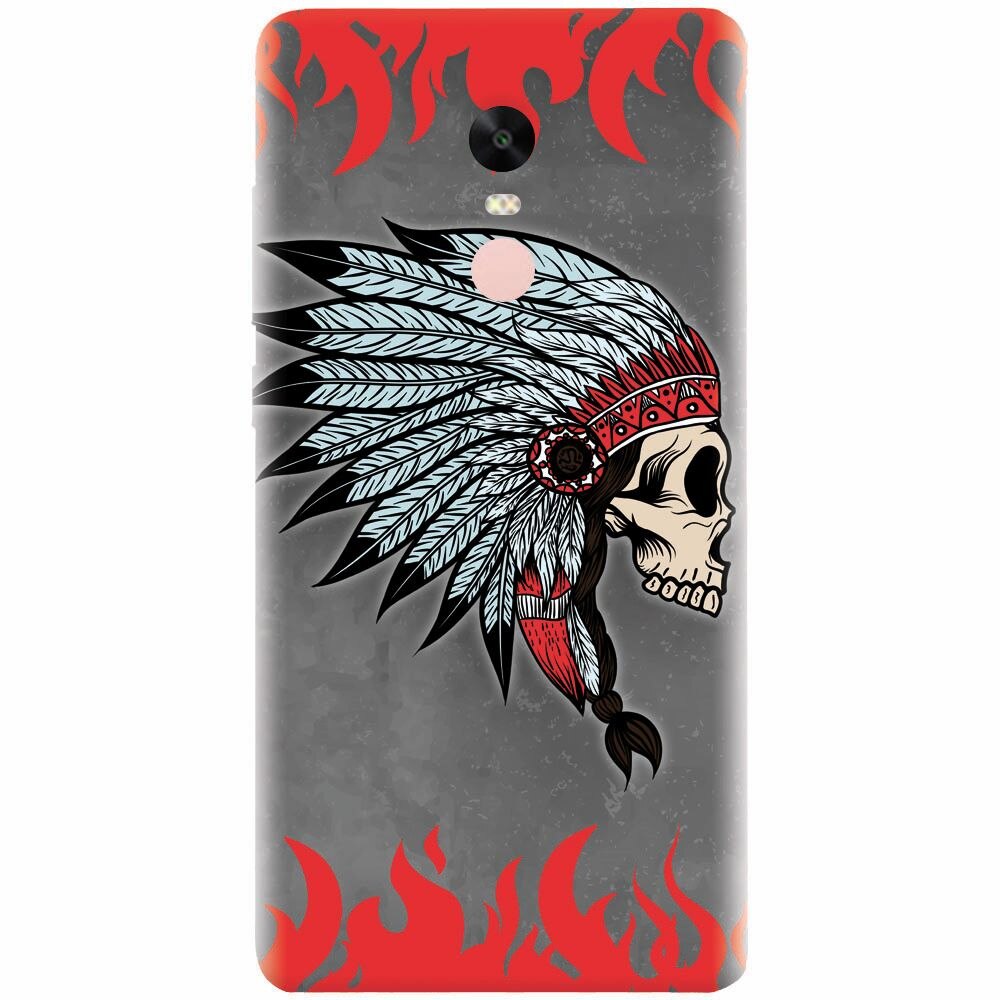 Husa silicon pentru Xiaomi Redmi Note 4, Indian Skull