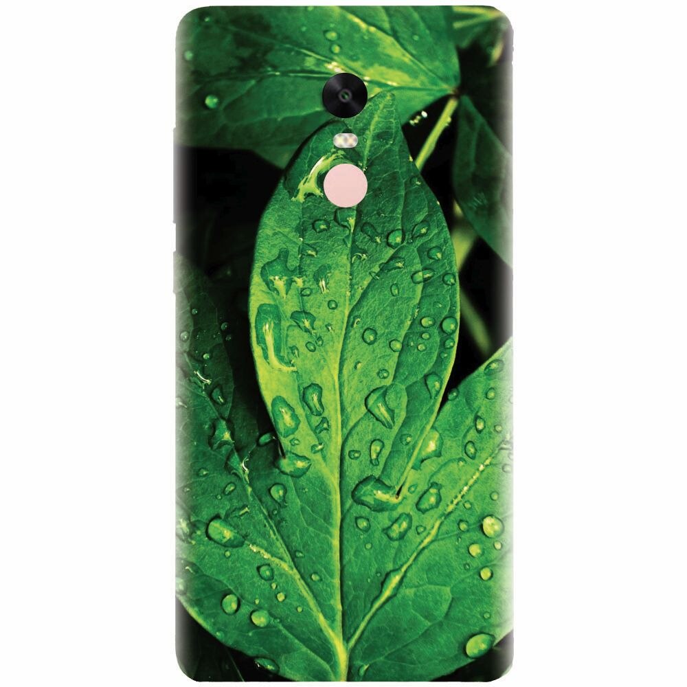 Husa silicon pentru Xiaomi Redmi Note 4X, Leaves And Dew