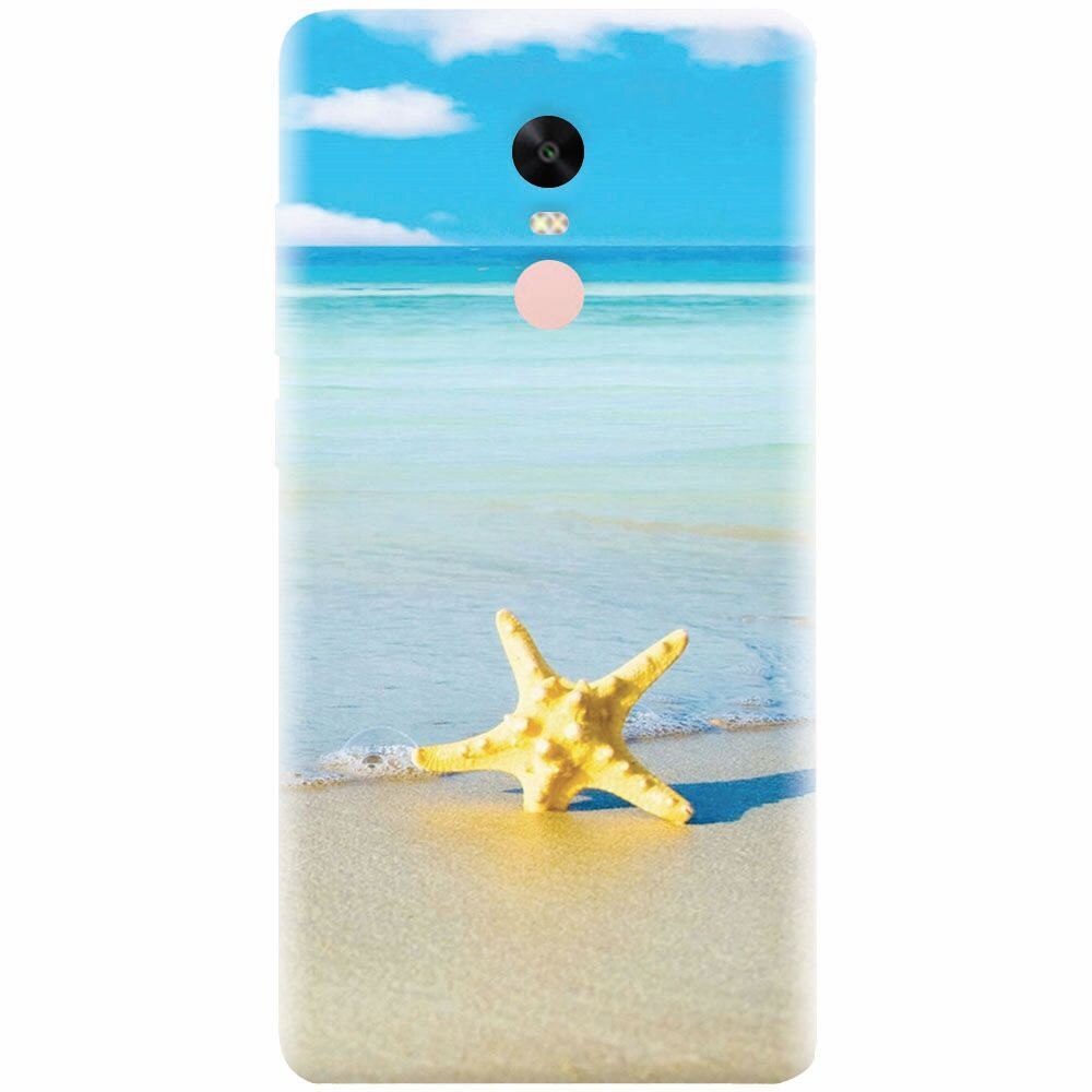 Husa silicon pentru Xiaomi Redmi Note 4X, Starfish Beach