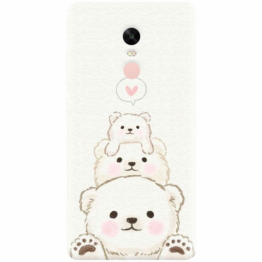 Husa silicon pentru Xiaomi Redmi Note 4, Bear Family