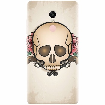 Husa silicon pentru Xiaomi Redmi Note 4, Skulls And Roses Husa silicon pentru Xiaomi Redmi Note 4, Skulls And Roses