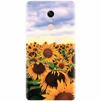 Husa silicon pentru Xiaomi Redmi Note 4X, Sunflowers Husa silicon pentru Xiaomi Redmi Note 4X, Sunflowers