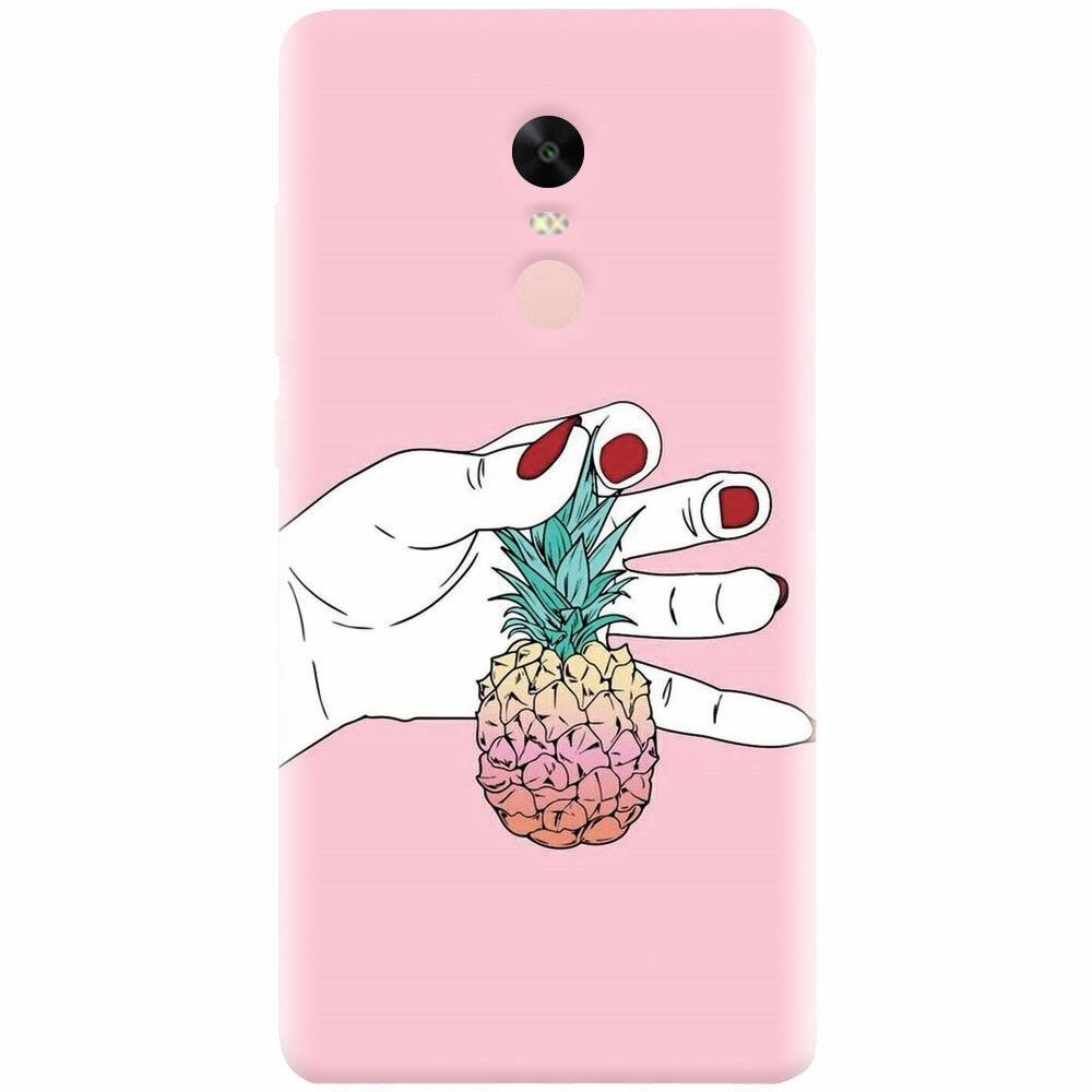 Husa silicon pentru Xiaomi Redmi Note 4X, Rainbow Pinepple