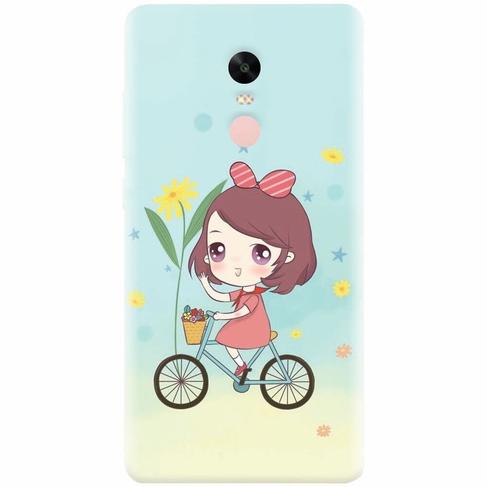 Husa silicon pentru Xiaomi Redmi Note 5A Prime, Girl And Bike