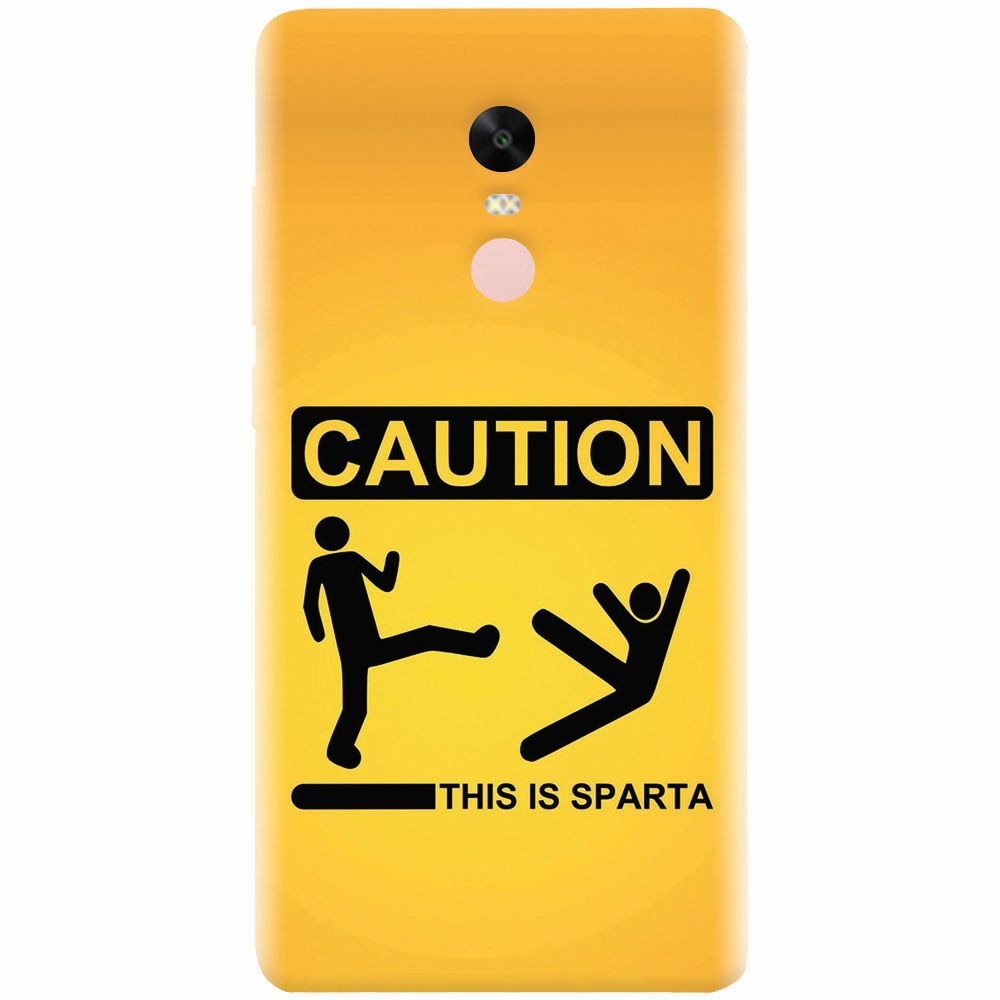 Husa silicon pentru Xiaomi Redmi Note 4X, This Is Sparta Funny Illustration