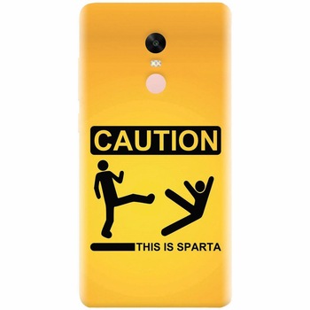 Husa silicon pentru Xiaomi Redmi Note 4X, This Is Sparta Funny Illustration Husa silicon pentru Xiaomi Redmi Note 4X, This Is Sparta Funny Illustration