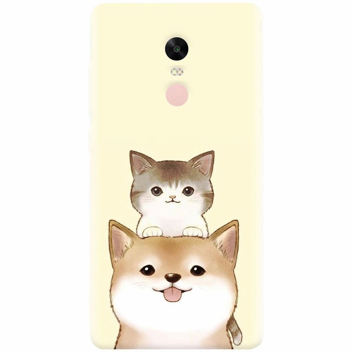 Husa silicon pentru Xiaomi Redmi Note 4X, Two Cat
