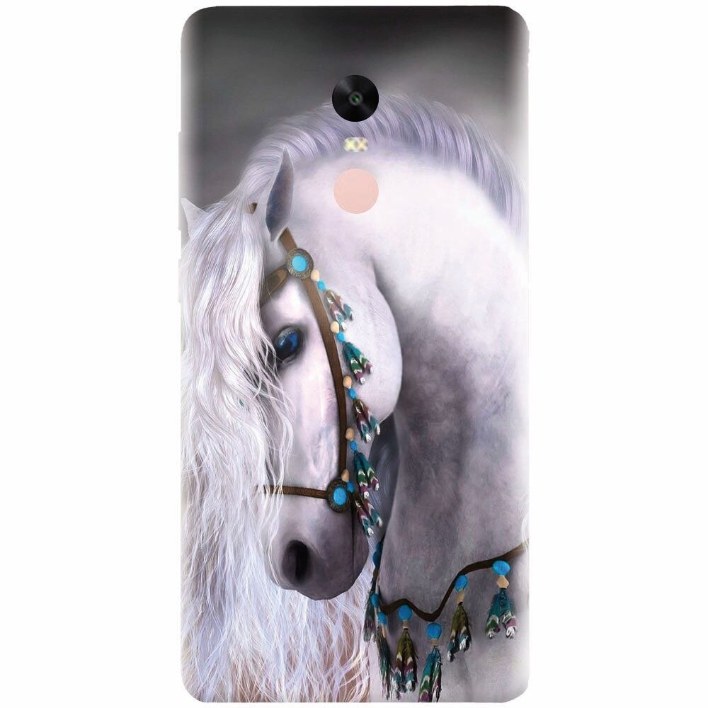 Husa silicon pentru Xiaomi Redmi Note 4X, White Horse