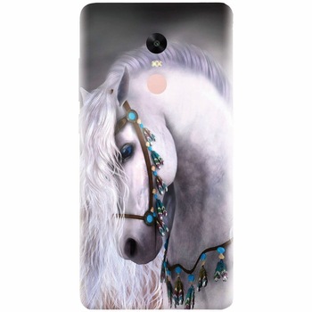 Husa silicon pentru Xiaomi Redmi Note 4X, White Horse Husa silicon pentru Xiaomi Redmi Note 4X, White Horse
