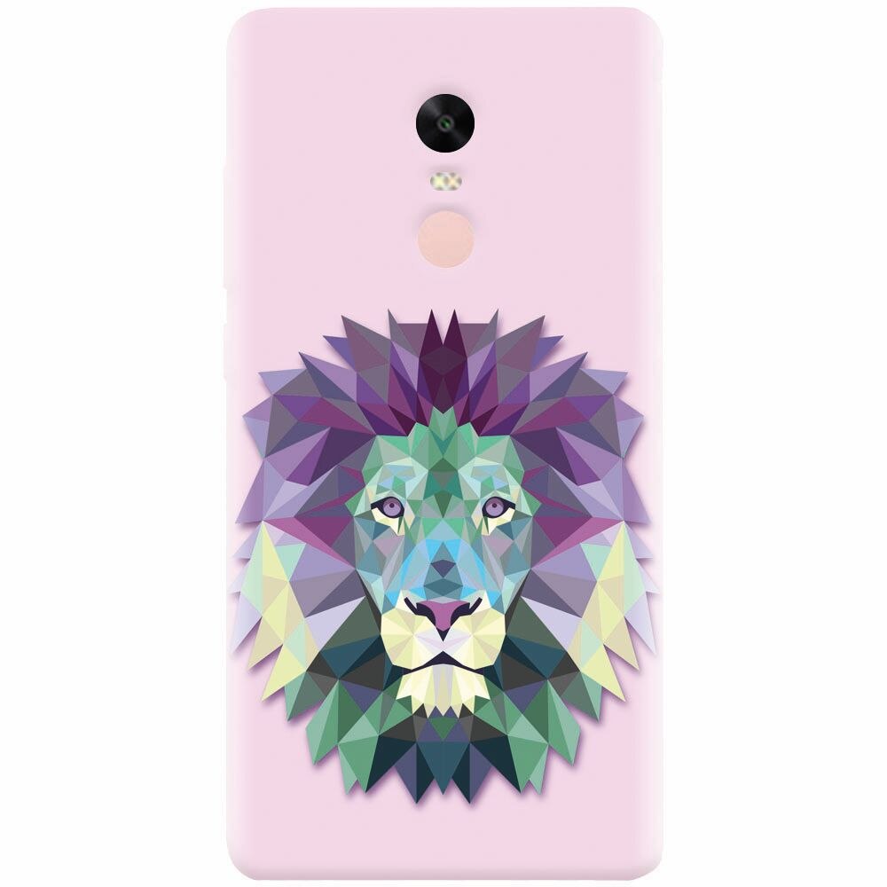 Husa silicon pentru Xiaomi Redmi Note 4X, Polygon Lion