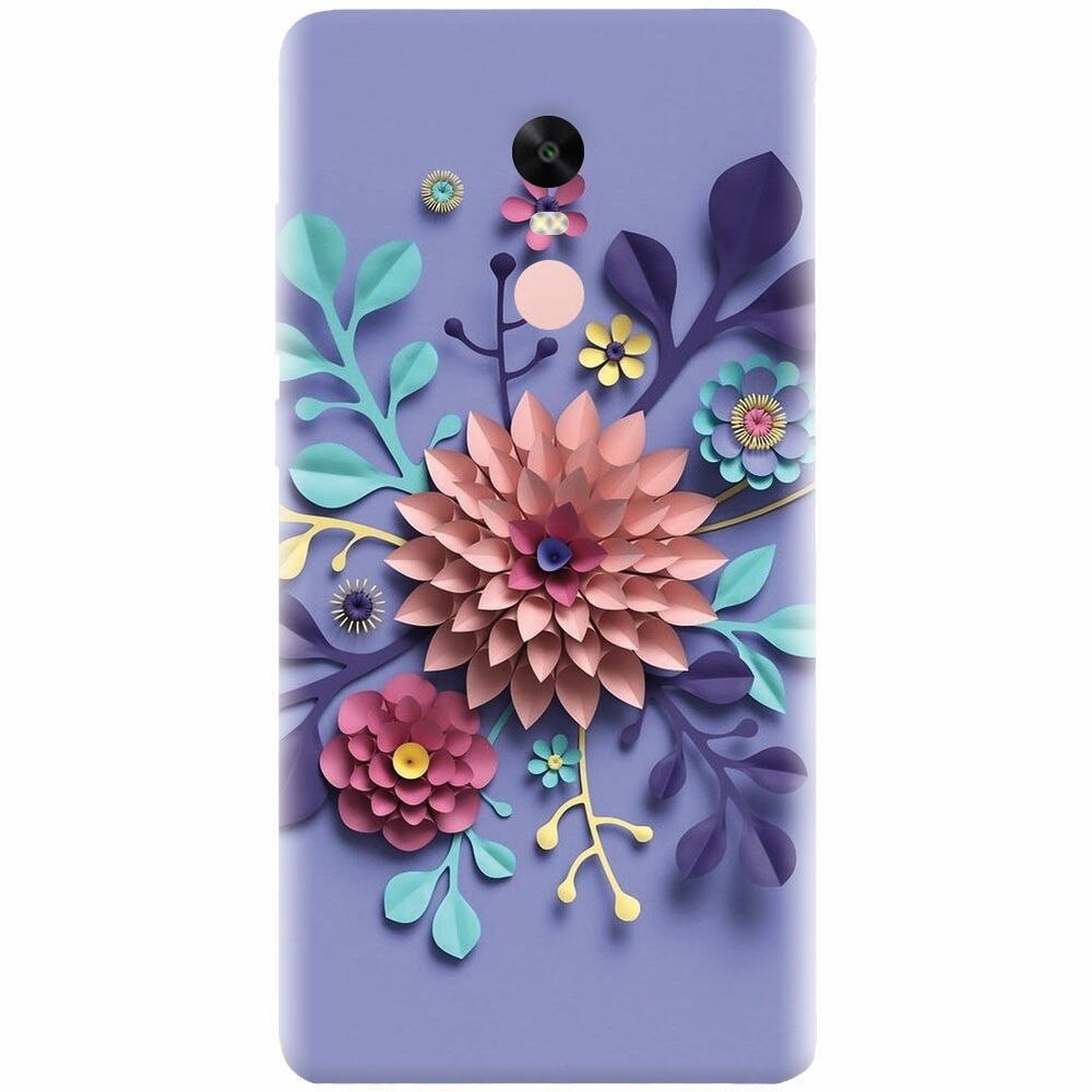 Husa silicon pentru Xiaomi Redmi Note 4X, Flower Artwork