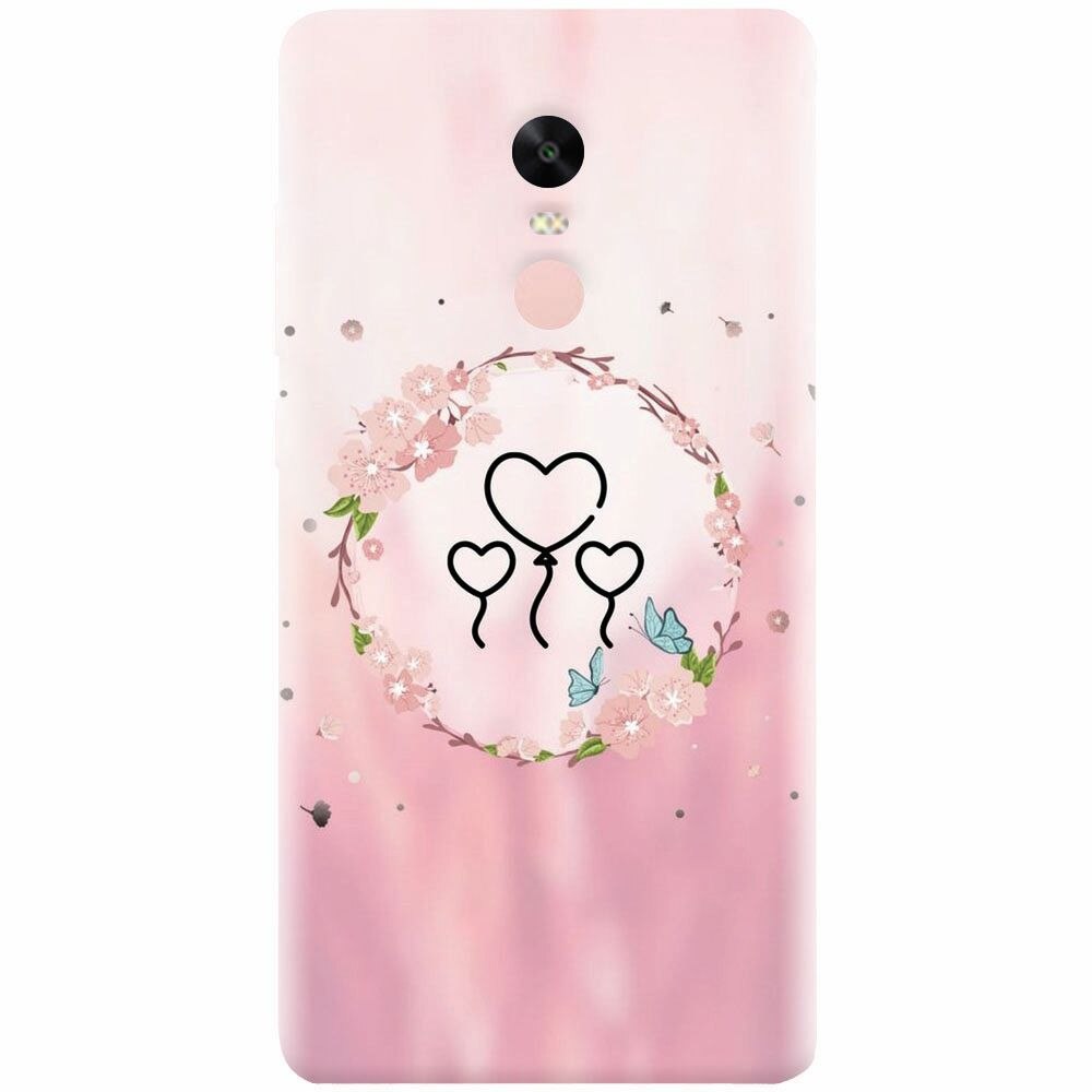 Husa silicon pentru Xiaomi Redmi Note 4, Heart Baloons