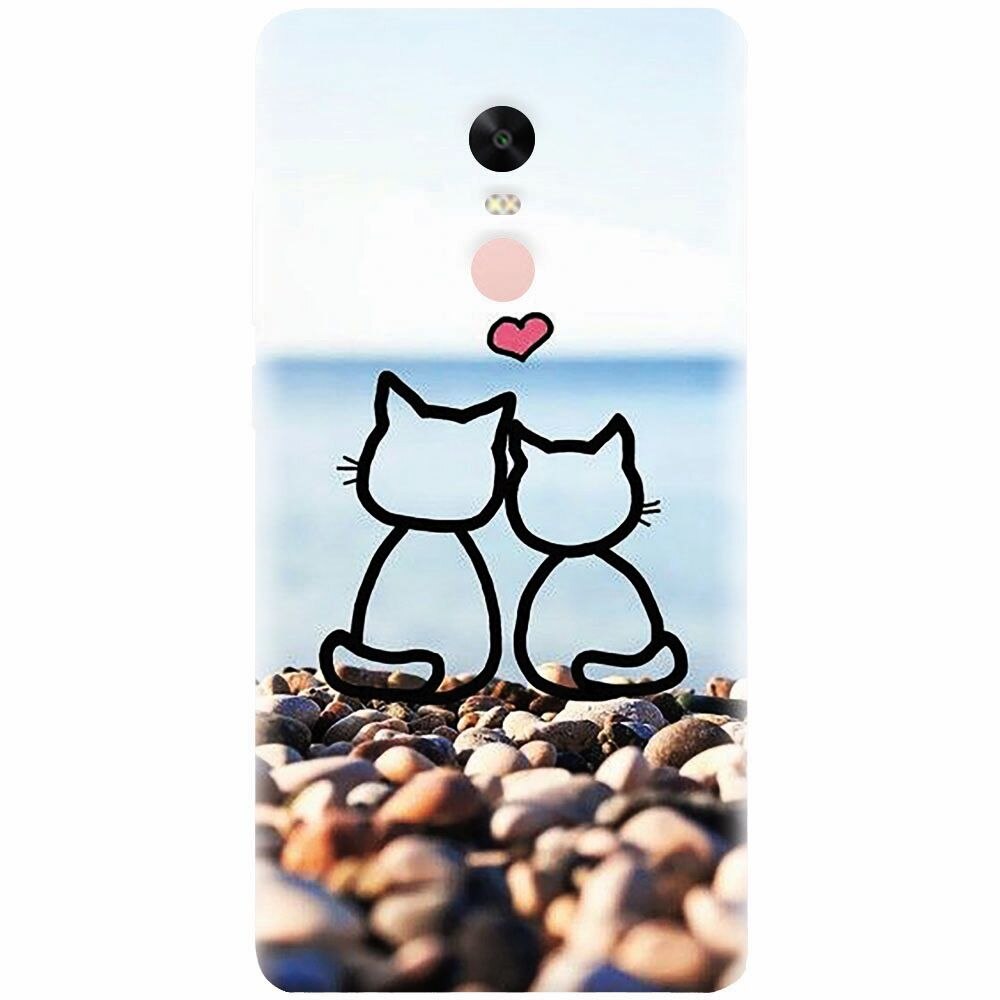 Husa silicon pentru Xiaomi Redmi Note 4, In Love Cats