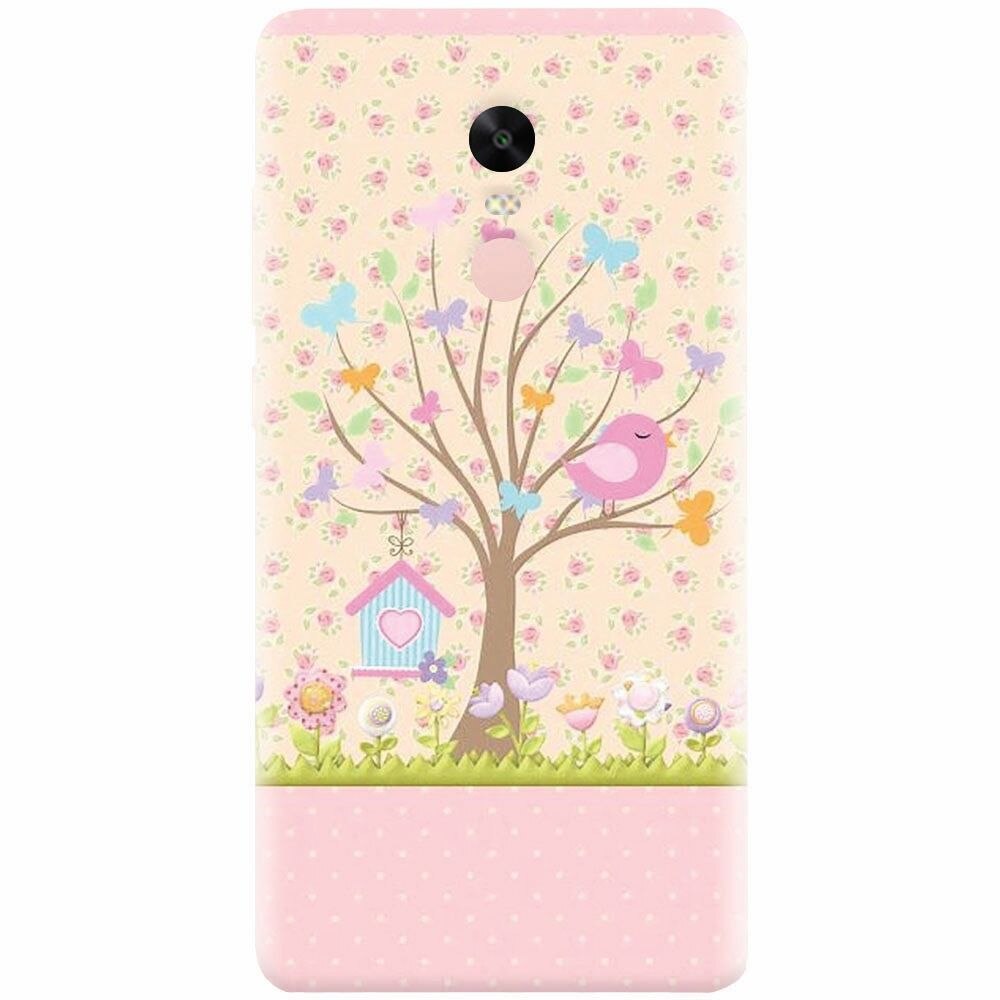 Husa silicon pentru Xiaomi Redmi Note 4, Cute Birdhouse