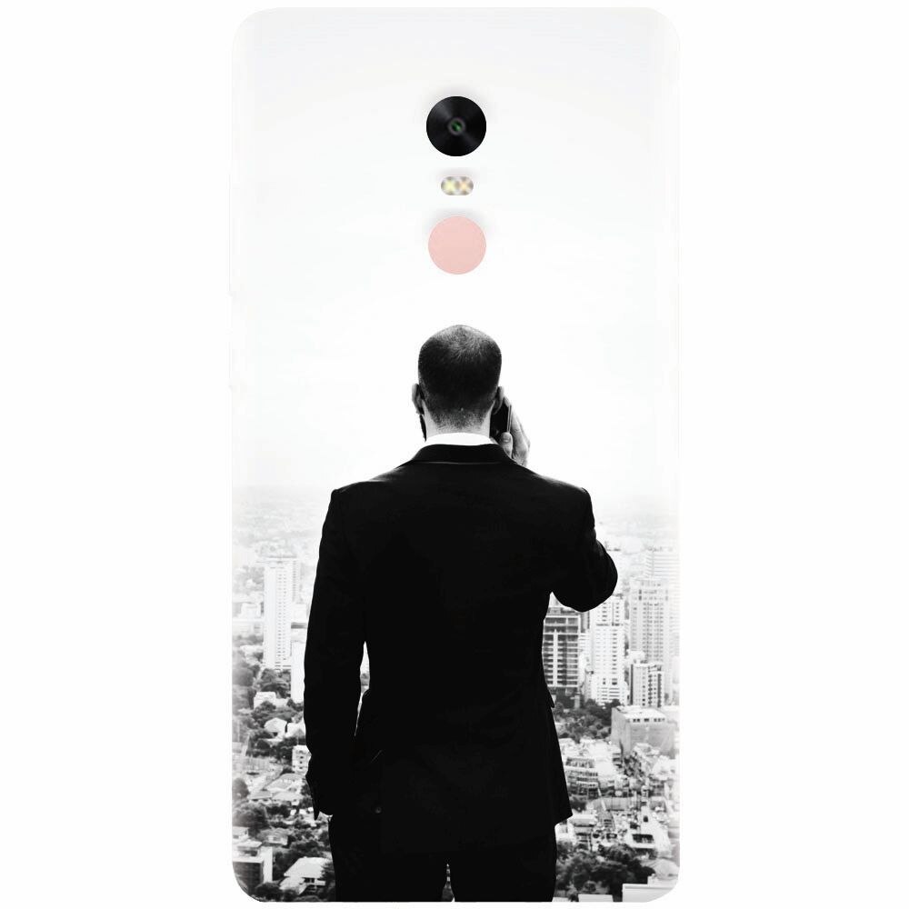 Husa silicon pentru Xiaomi Redmi Note 4X, Man In Suit