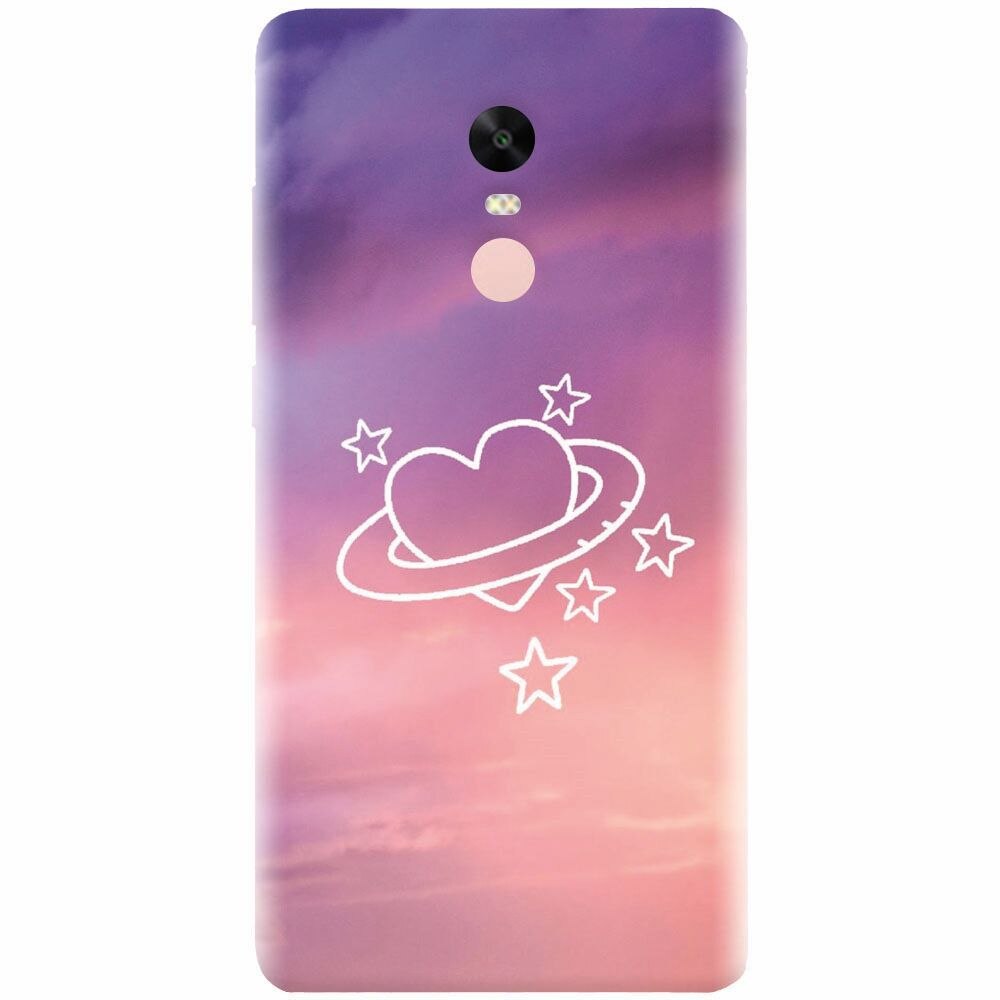 Husa silicon pentru Xiaomi Redmi Note 4X, Galaxy Heart