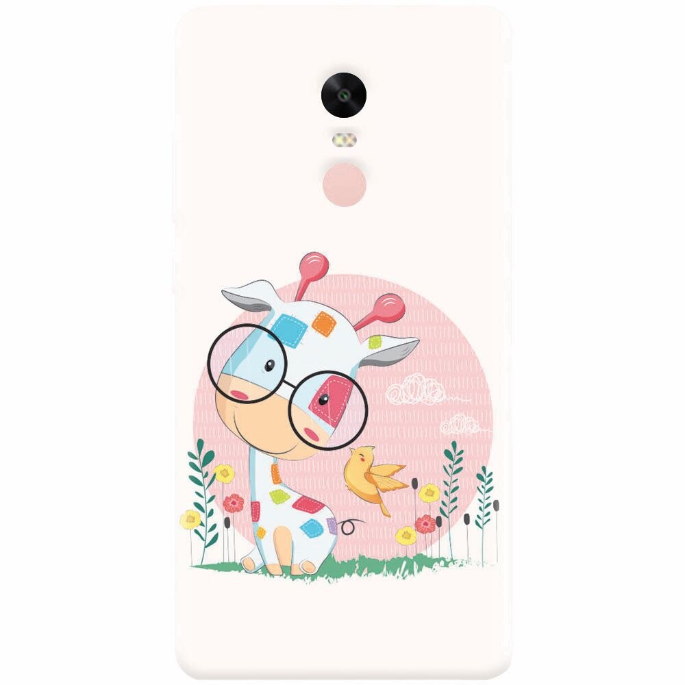 Husa silicon pentru Xiaomi Redmi Note 4X, Baby Giraffe