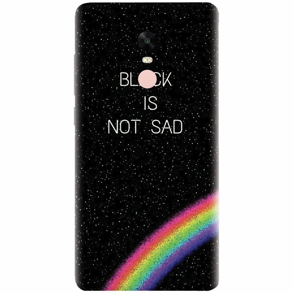 Husa silicon pentru Xiaomi Redmi Note 5A Prime, Black Is Not Sad