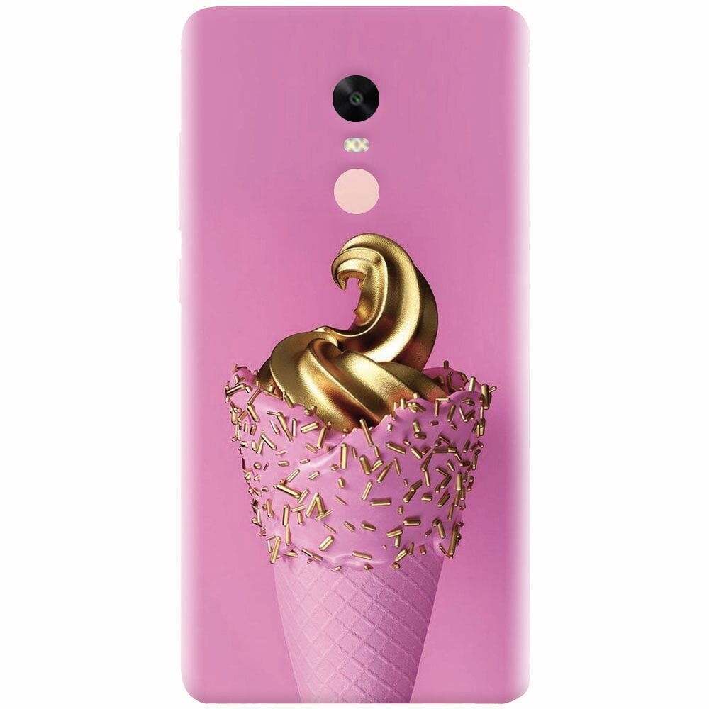 Husa silicon pentru Xiaomi Redmi Note 4X, Icecream Gold