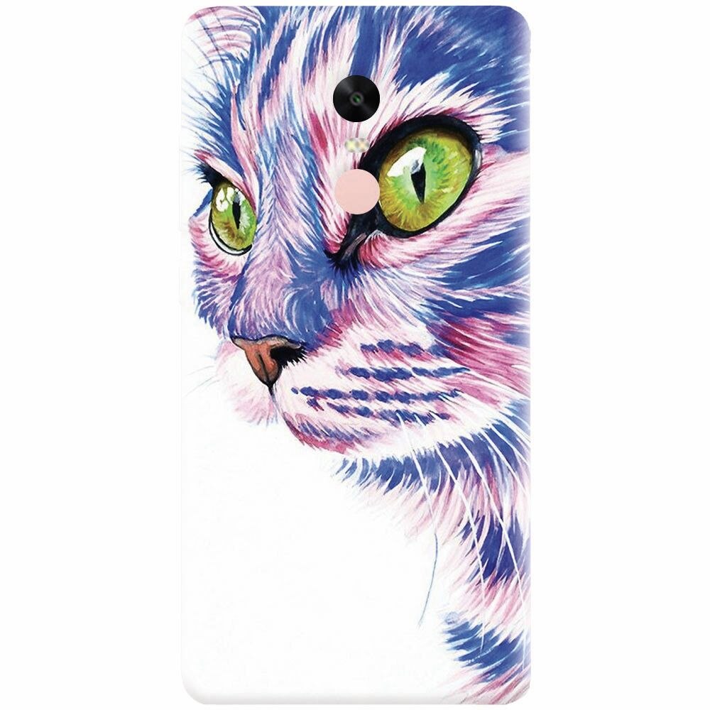 Husa silicon pentru Xiaomi Redmi Note 4X, Colorfull Cat