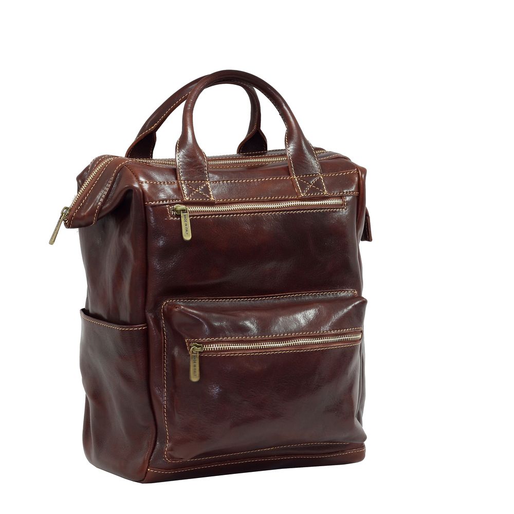 Rucsac/Geanta din piele naturala 5581A cognac