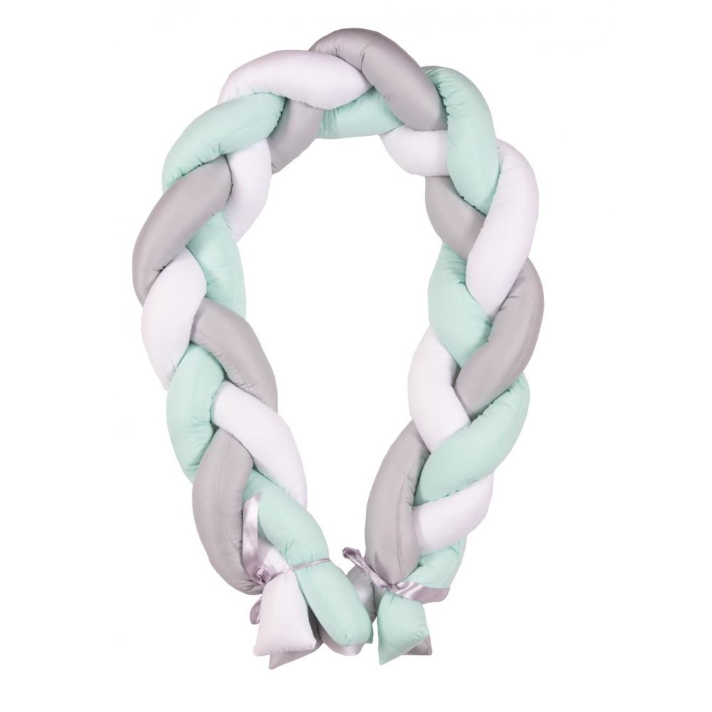 Protectie laterala din bumbac Bumper impletit The Braid Mint 01