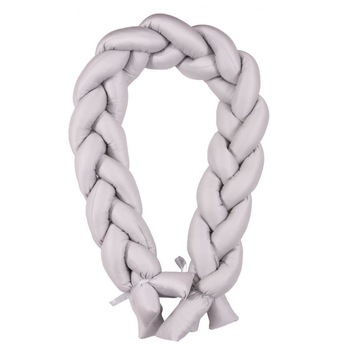 Protectie laterala din bumbac Bumper impletit The Braid Grey 04 Protectie laterala din bumbac Bumper impletit The Braid Grey 04