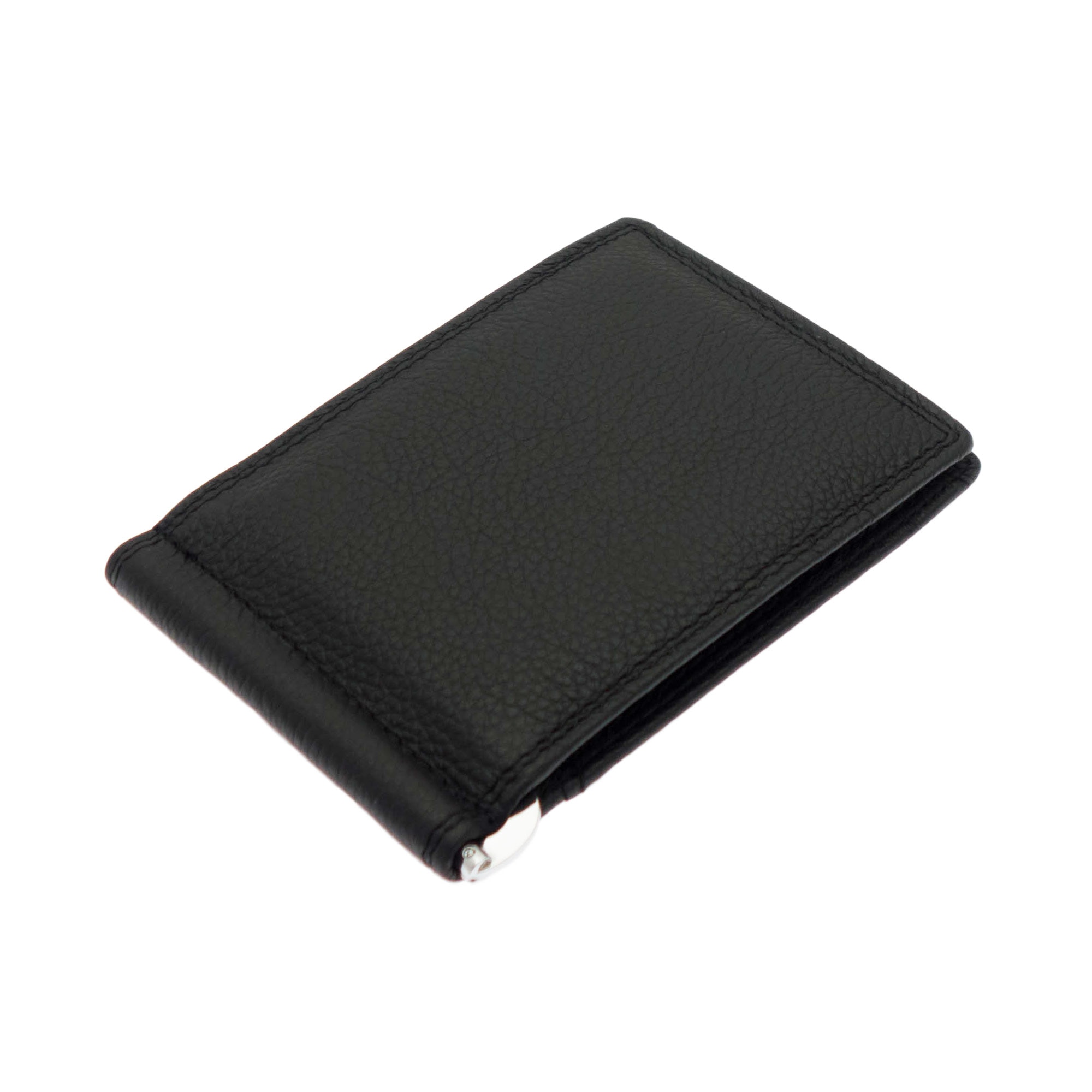 Portofel barbatesc, din piele naturala, slim, negru, TITA 12 x 9 x 1 cm - PR198