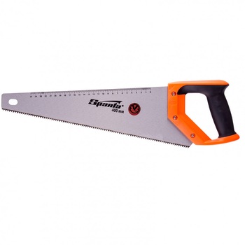 Fierastrau lemn, 400 mm, cu rigla, dinti caliti, maner doua componente, SPARTA Fierastrau lemn, 400 mm, cu rigla, dinti caliti, maner doua componente, SPARTA