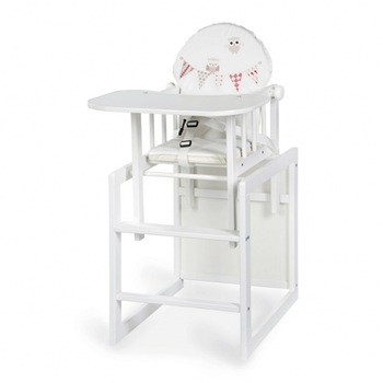 Scaun de masa cu spatar reglabil Aga III Owls White Scaun de masa cu spatar reglabil Aga III Owls White