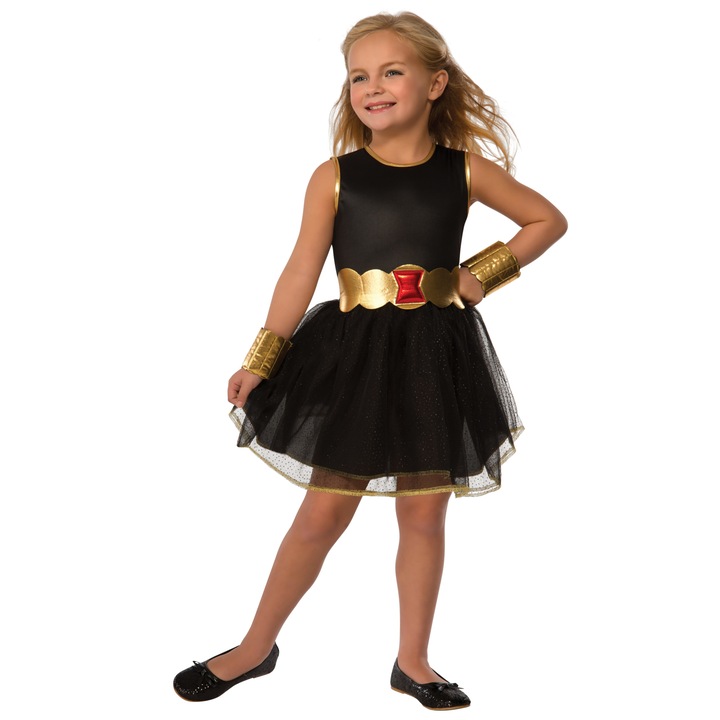 Costum Vaduva Neagra Marvel pentru copii, Black Widow, L, 8 - 10 ani 128 cm