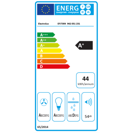 Hota incorporabila decorativa Electrolux EFI739X, Putere de absorbtie 740 mc/h, 1 motor, 90 cm, Conectivitate plita, Functie Breeze, Inox