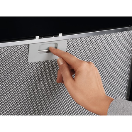 Hota incorporabila decorativa Electrolux LFV619K, Putere de absorbtie 700 mc/h, 1 motor, 90 cm, Conectivitate plita, Functie Breeze, Negru