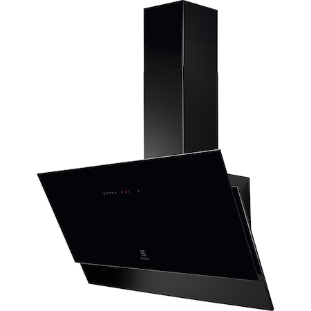 Hota incorporabila decorativa Electrolux LFV619K, Putere de absorbtie 700 mc/h, 1 motor, 90 cm, Conectivitate plita, Functie Breeze, Negru