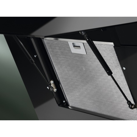 Hota incorporabila decorativa Electrolux LFV619K, Putere de absorbtie 700 mc/h, 1 motor, 90 cm, Conectivitate plita, Functie Breeze, Negru