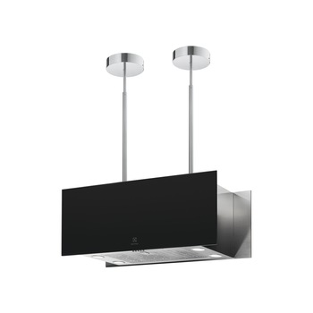 Hota incorporabila decorativa Electrolux KFIA19R, Putere de absorbtie 700 mc/h, 1 motor, 90 cm, Conectivitate plita, Functie Breeze, Negru rustic