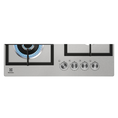 Plita incorporabila Electrolux KGU64361X, Gaz, 4 arzatoare, Aprindere electrica, Dispozitiv siguranta, Arzator WOK, 60 cm, Inox