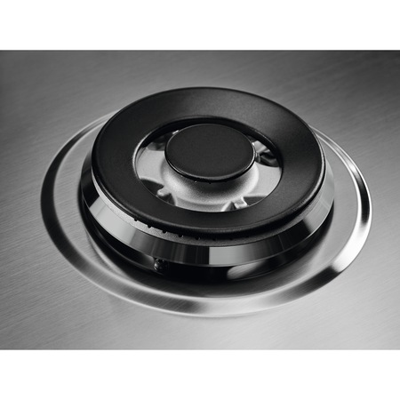 Plita incorporabila Electrolux KGU64361X, Gaz, 4 arzatoare, Aprindere electrica, Dispozitiv siguranta, Arzator WOK, 60 cm, Inox