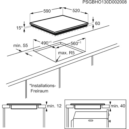 Plita incorporabila Electrolux EIT60428C, Inductie, 4 zone de gatit, Control Touch, 60 cm, Sticla Neagra