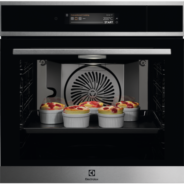 Cuptor incorporabil Electrolux EOA9S31CX, Electric, 70 l, Multifunctional, Control touch, SteamPro, SousVide, Convectie, WiFi, Steamify, Grill, Clasa A++, Inox