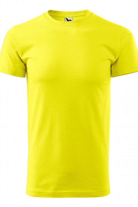Férfi póló Basic, citromos, M-es méret