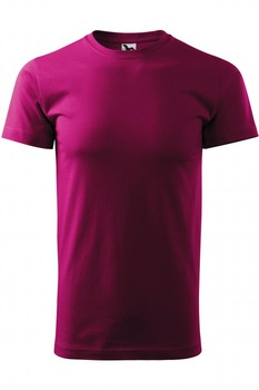 Tricou pentru barbati Basic, rosu fucsie, marime 4XL Tricou pentru barbati Basic, rosu fucsie, marime 4XL