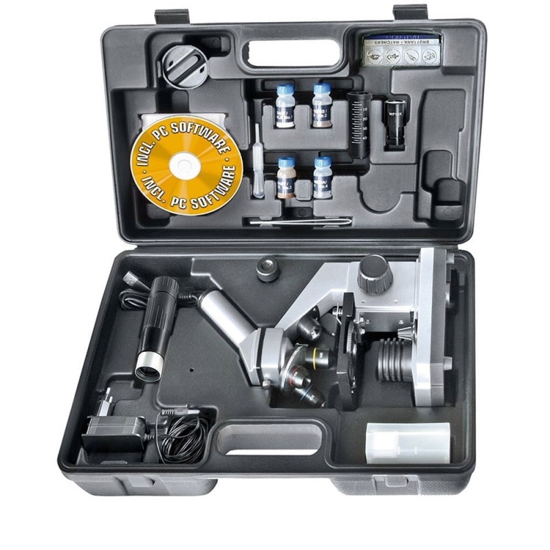 Set microscop Bresser Junior 40x-1024x, iluminare incidenta