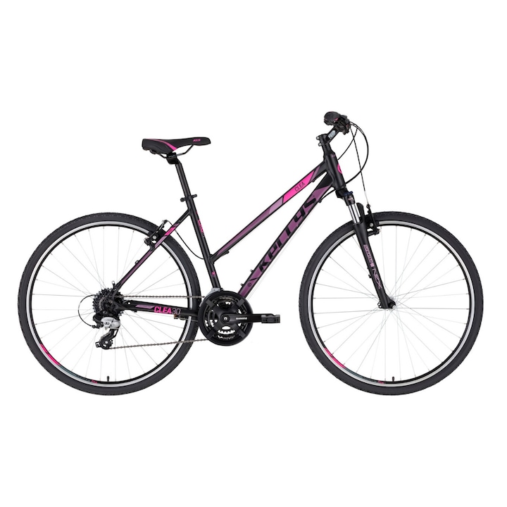 Kerékpár KELLYS CLEA 30 Fekete/Pink S 17"