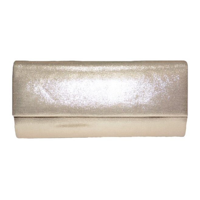 Poseta de seara Eveline cu aspect lucios ,model plic,D&J Exclussive,auriu