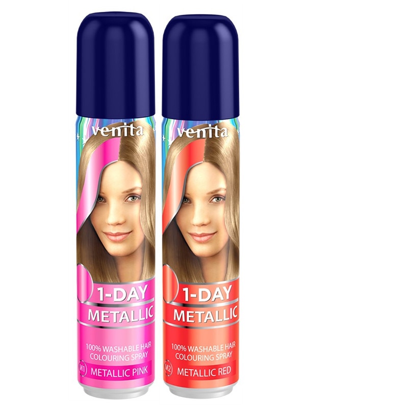 Pachet Venita Spray colorant One day Metalic , nr. 01