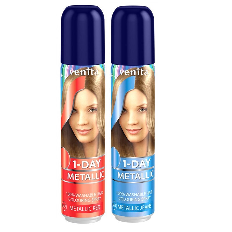 Pachet Venita Spray colorant One day Metalic, nr 05
