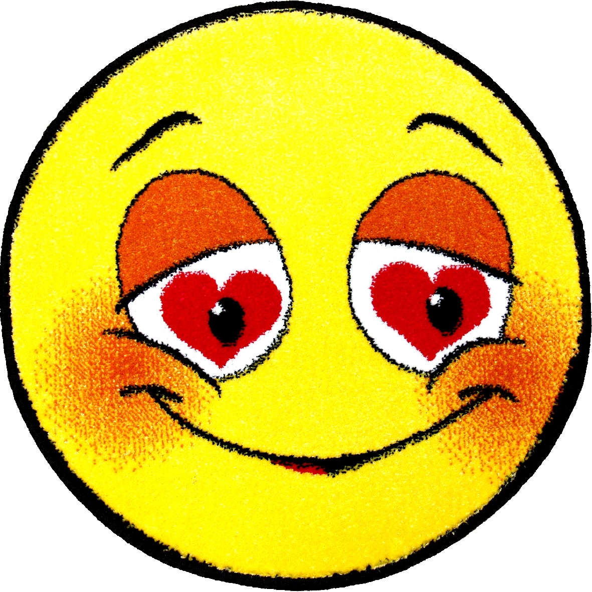 Covor Kolibri, Rotund, Love, 67x67 cm, 2300 gr/mp Galben Rosu