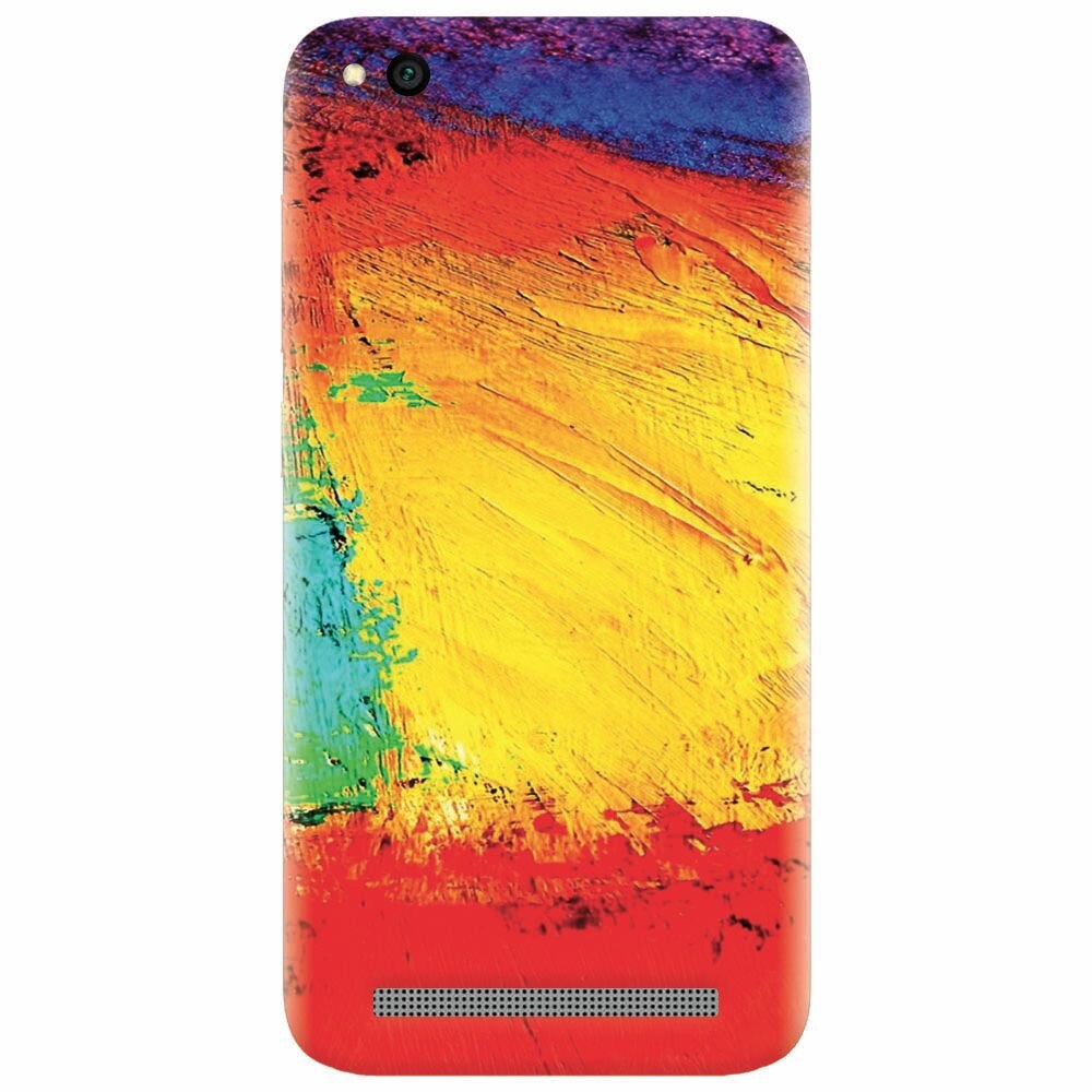Husa silicon pentru Xiaomi Redmi 4A, Colorful Dry Paint Strokes Texture